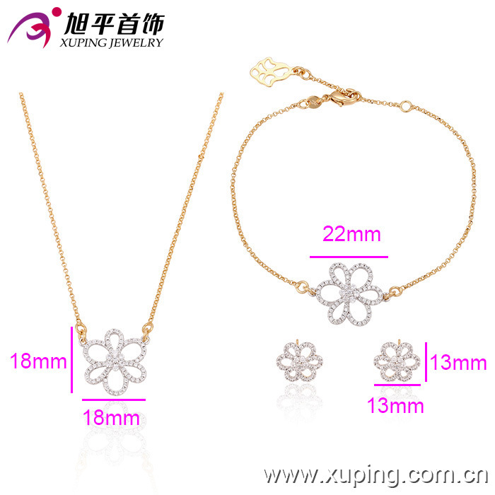 63358 Fashion Elegant Flower Jewelry Set for Lady's Gifts