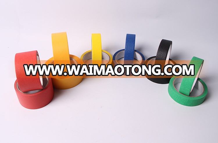 Customizable coating pressure sensitive adhesive crepe paper marking tape easy-tear masking tape