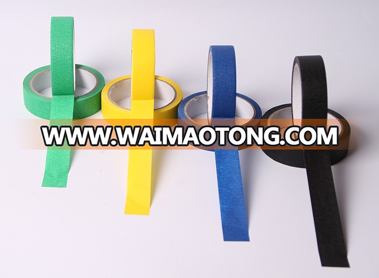 Customizable coating pressure sensitive adhesive crepe paper marking tape easy-tear masking tape