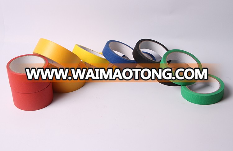 Customizable coating pressure sensitive adhesive crepe paper marking tape easy-tear masking tape