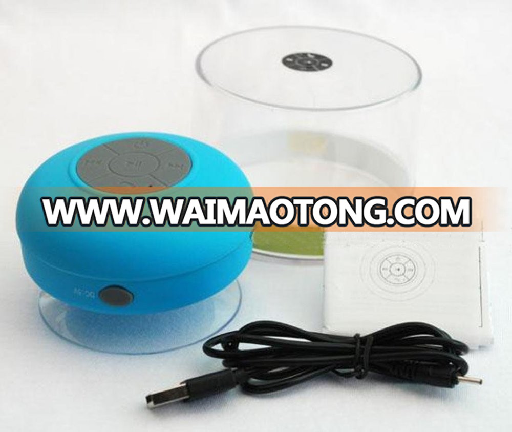 waterproof mini bts speaker with suction cup, low price wireless bts speaker with built-in mic