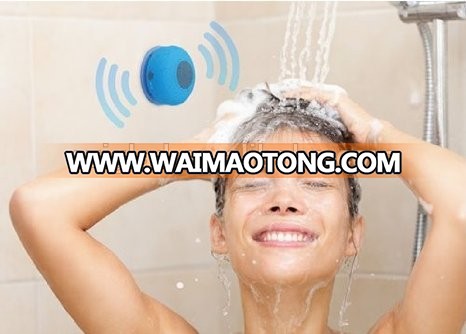 unique stereo mini waterproof bts shower speaker BTS-06 support Siri and battery display