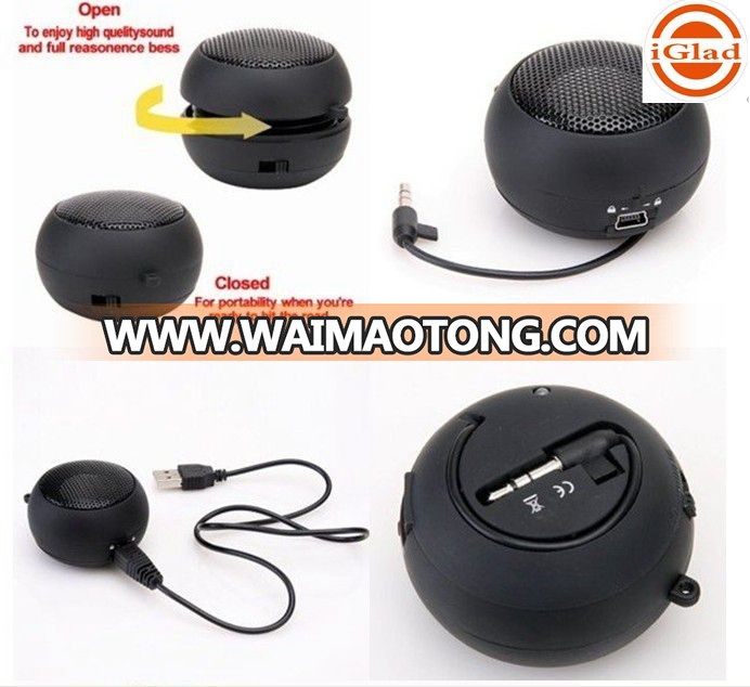 2.0 mini hamburger wireless portable speaker with led light