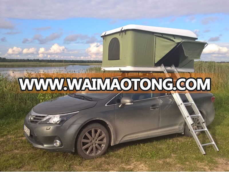 Windproof Folding Truck Camper Trailer Fiberglass Hard Roof Top Tent