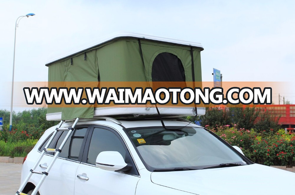 Car Camping 4WD Offroad Hard shell Roof Top tent with side awning,China wholesale