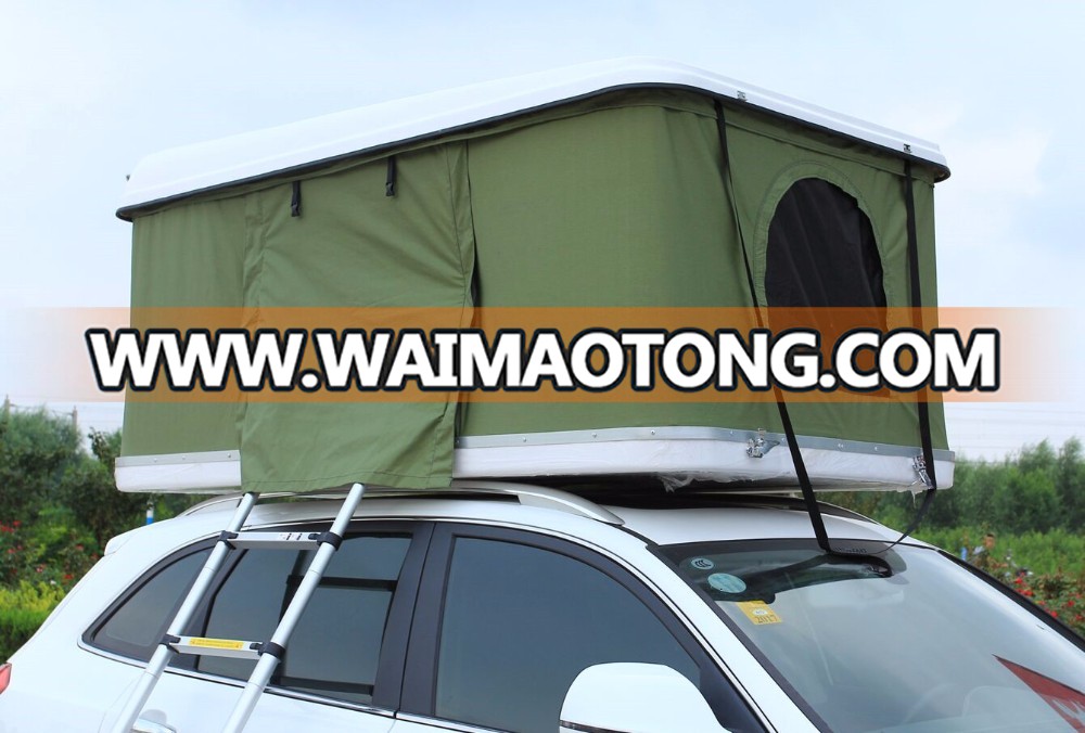 Car Camping 4WD Offroad Hard shell Roof Top tent with side awning,China wholesale