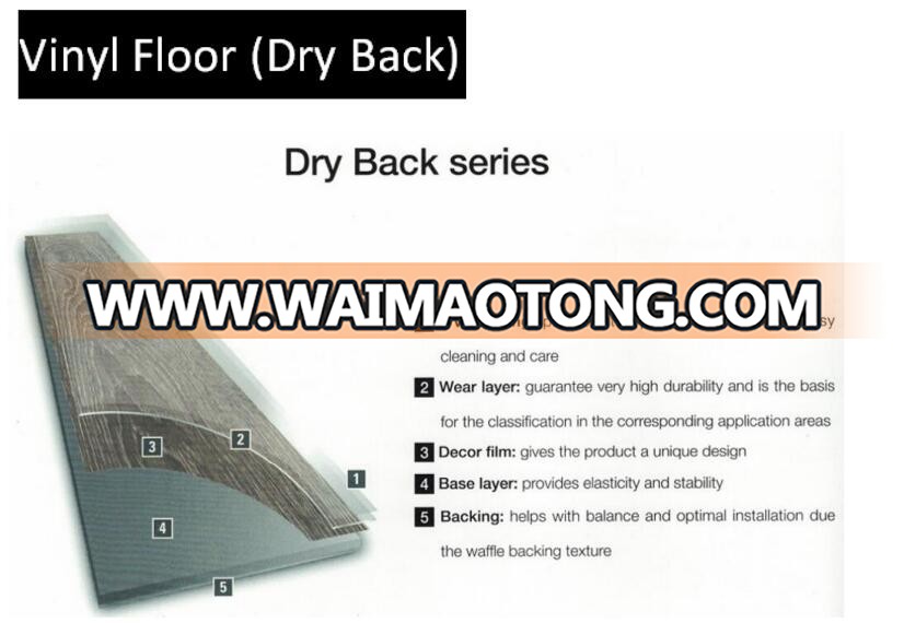 Commercial waterproof click interlocking pvc vinyl flooring