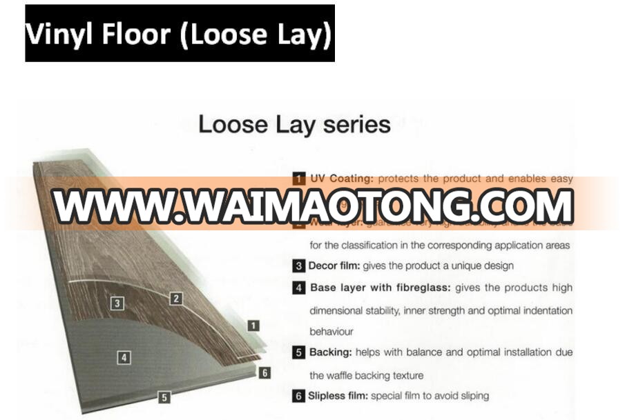 Top Quality 0.5mm wear layer loose lay vinyl flooring plank