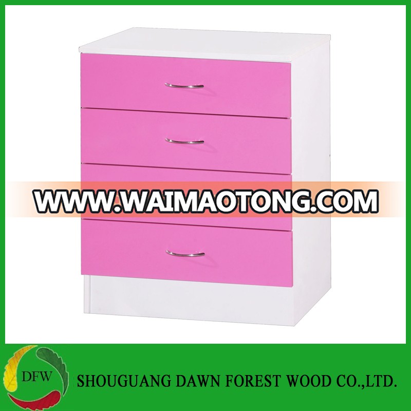 Pink High Gloss & White 2 Door Wardrobe for bedroom