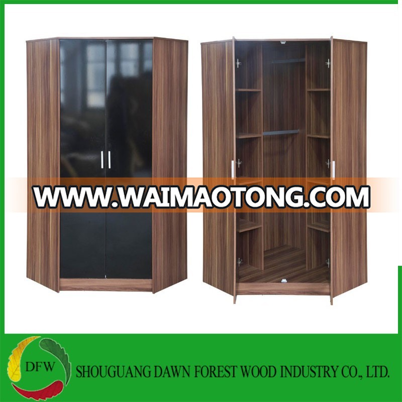 two doors double color bedroom set wardrobe design