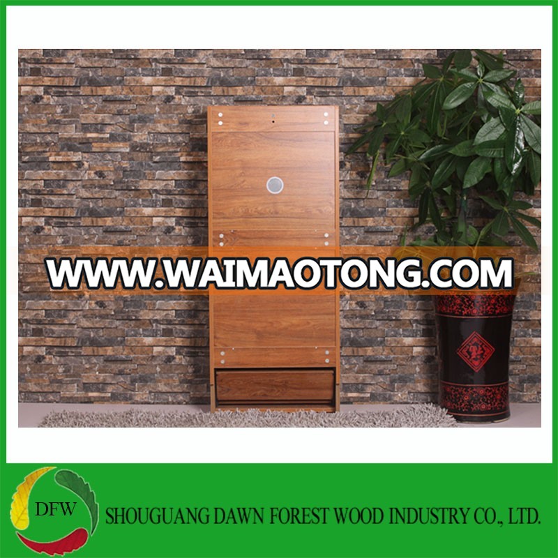 Hot sale melamine 3 drop door wooden shoe cabinet