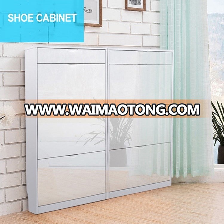 modern design shoe cabinet in melamine panel wood