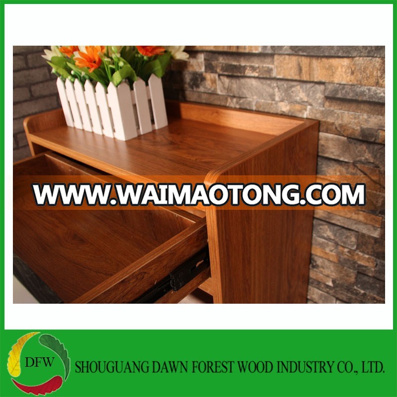 melamine 3 drop door wooden shoe cabinet